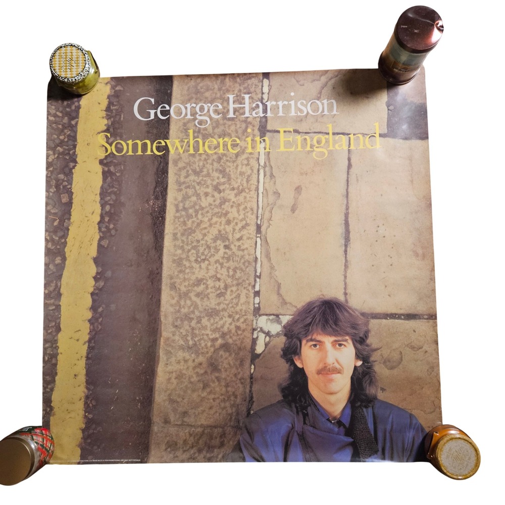 George Harrison Somewhere in‎ England Vintage 1981 Promo Poster 36x36 Original
